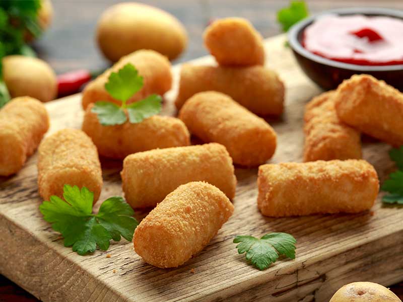 Kroketten aus Kartoffeln Gönne dir Kroketten, Chips & Co. aus Kartoffeln nur in Maßen, da sie ungesundes Fett enthalten.